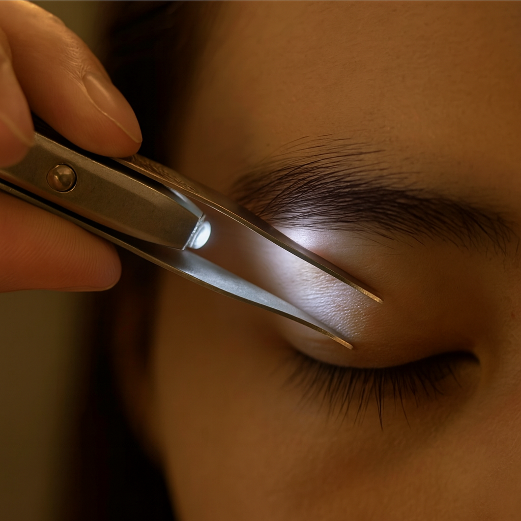 Precision LED Light Tweezers – Perfect Brows Every Time