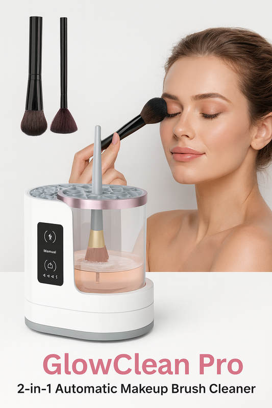 GlowClean Pro – 2-in-1 Automatic Makeup Brush Cleaner